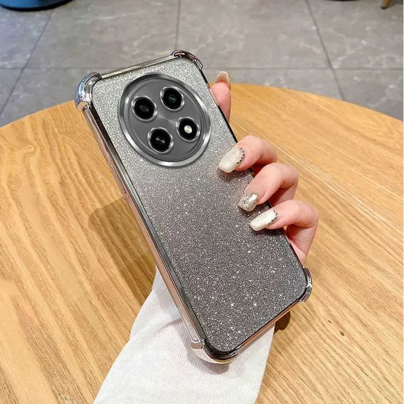 حافظة عصرية فاخرة متدرجة لامعة لهاتف Honor Magic 8 Pro 7 6 Lite X9/A/B/C وسادة هوائية بأربعة كونر لحماية غطاء مقاوم للصدمات