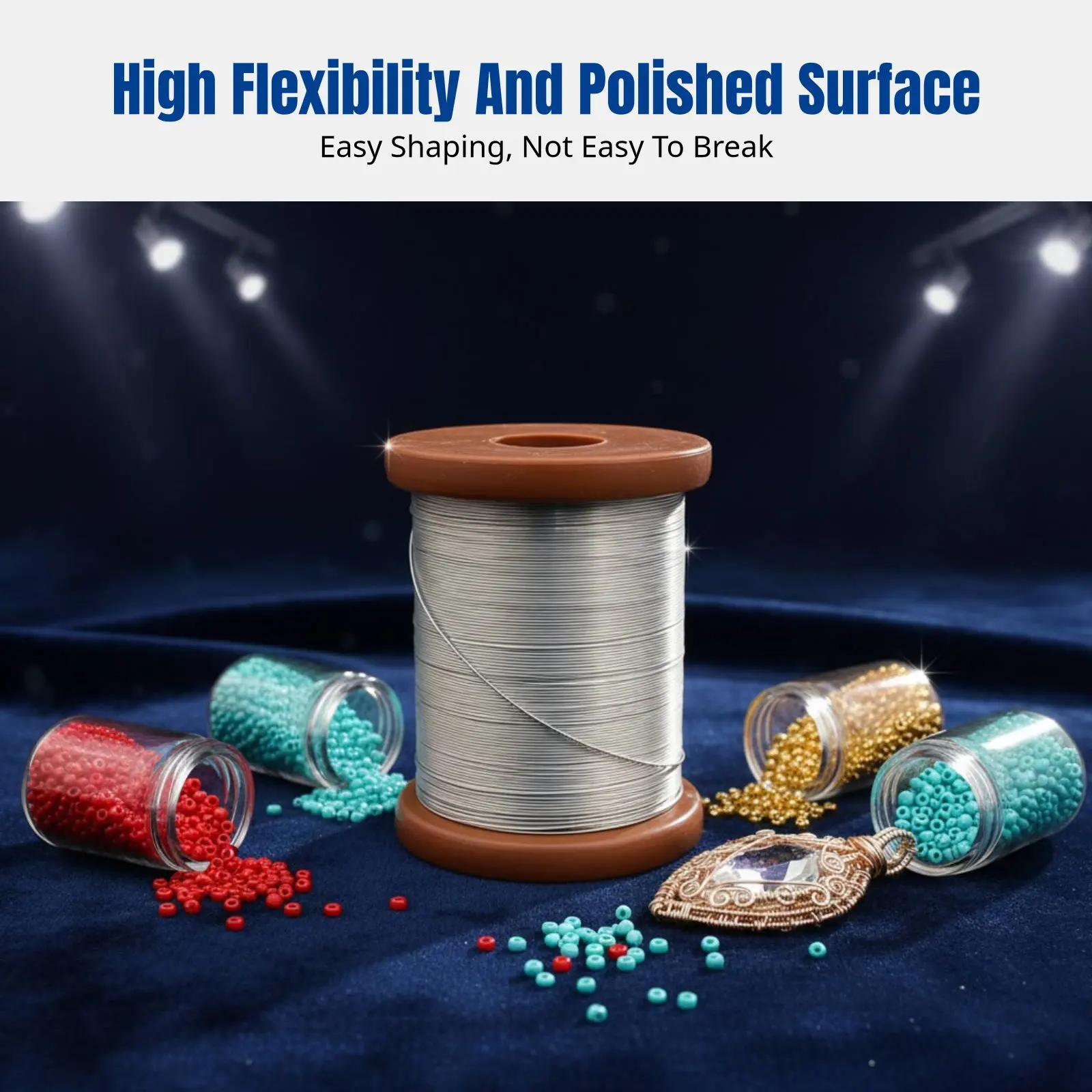 

Galvanized Iron Craft Wire, Soft Flexible Floral Stem Wire for DIY Knitting, Beading, Handcraft Modeling