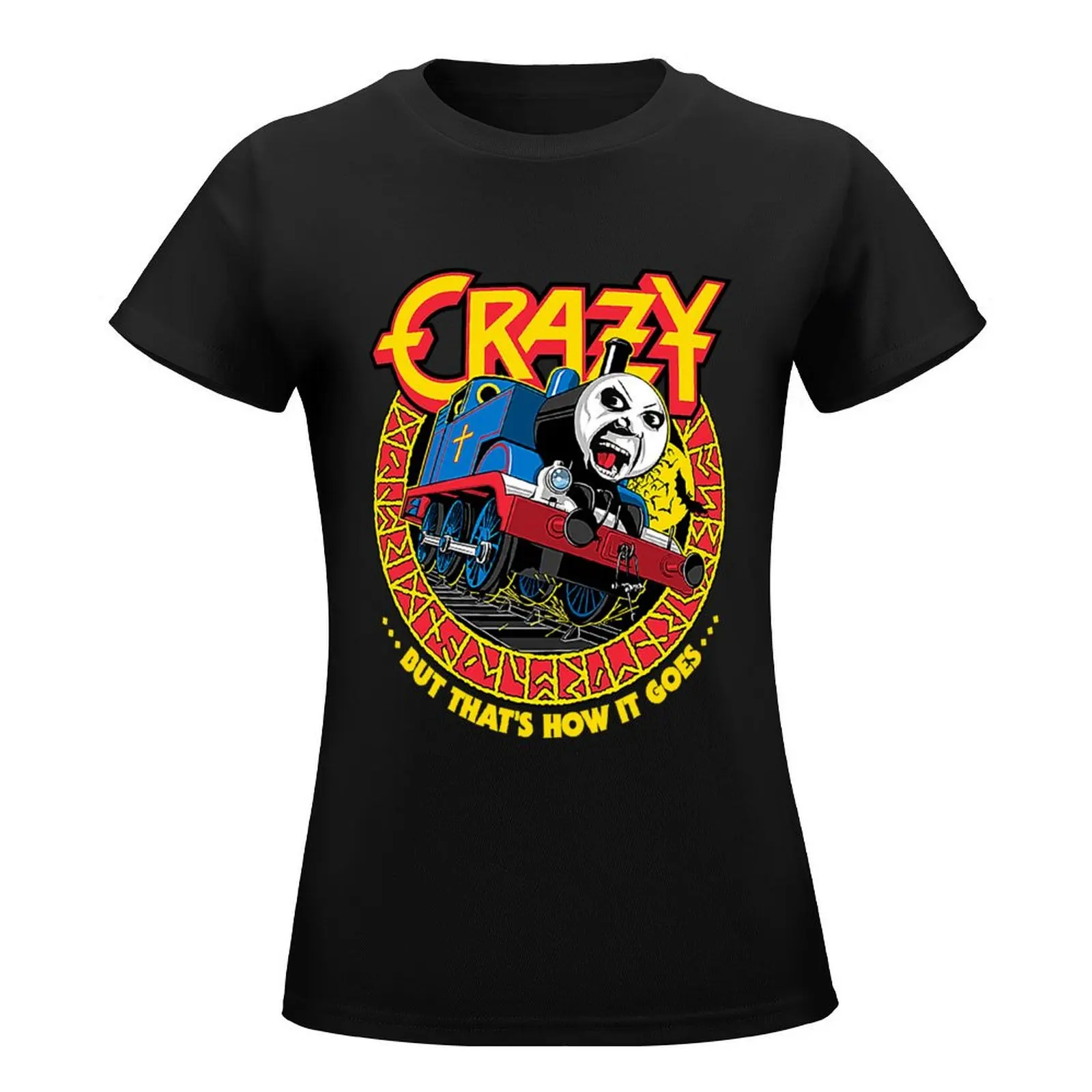 CRAZY TRAIN SHIRT T-Shirt graphics tops oversized Blouse t-shirt dress for Women plus size sexy