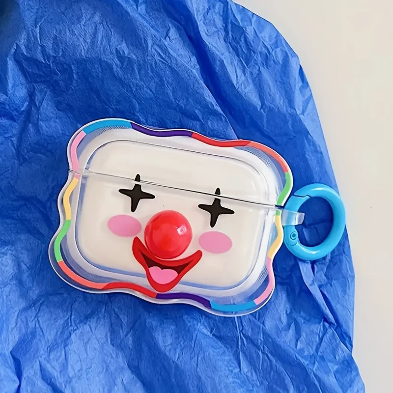 Clown Clear Headphone Case Compatible with AirPod 3rd Generation r AirPods 4 Cute Case Cove with Keychain Hook Gift - view 5