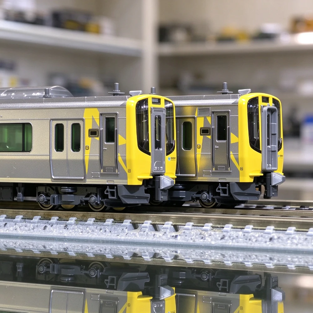 KATO N Scale 1/160 Train Model Express AB900 Series Commuter Train 10-983 Yellow 2 Car Set Railway Model Adult Hobby Gift