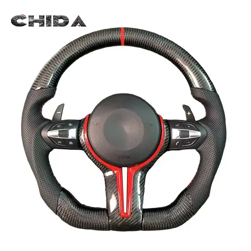 

High Quality Upgraded Carbon Fibre Steering Wheel for BMWs F30 F20 F32 F12 F07 F10 E60 X6 M3 M5 E92 Z4 E84 X1