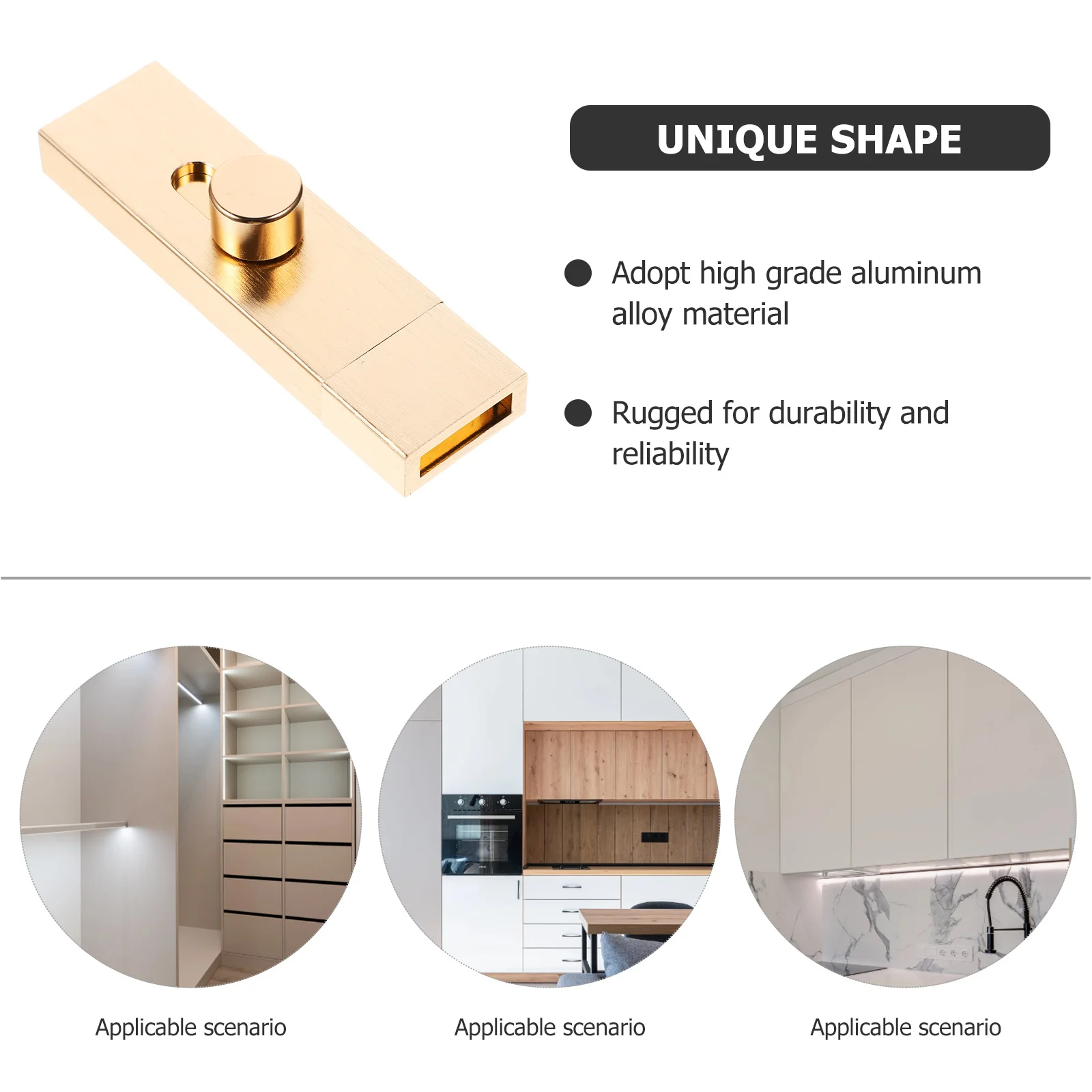 

Door Bolt 4 Inch Aluminum Alloy Flush Bolt Latch Sliding Door Security Bar Indoor Outdoor Use Durable Slide Lock