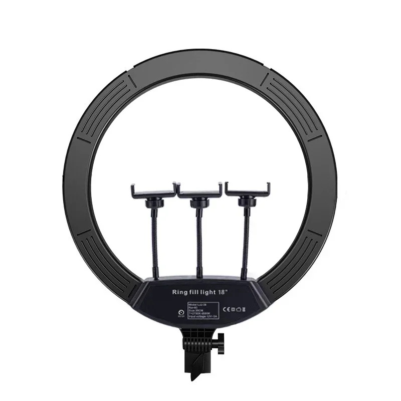 TENWISH-Anillo de luz Led regulable de 18 pulgadas, lámpara de 55W para relleno de fotografía, para teléfono, Youtube, maquillaje, vídeo, Tiktok en vivo