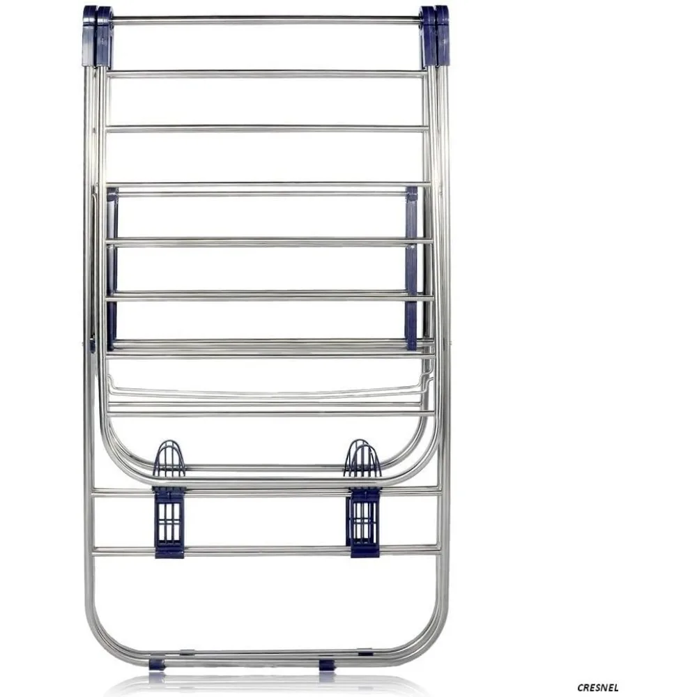 Adjustable Foldable Stainless Steel Drying Rack for Indoor Outdoor Use - Rust-Proof Easy Storage