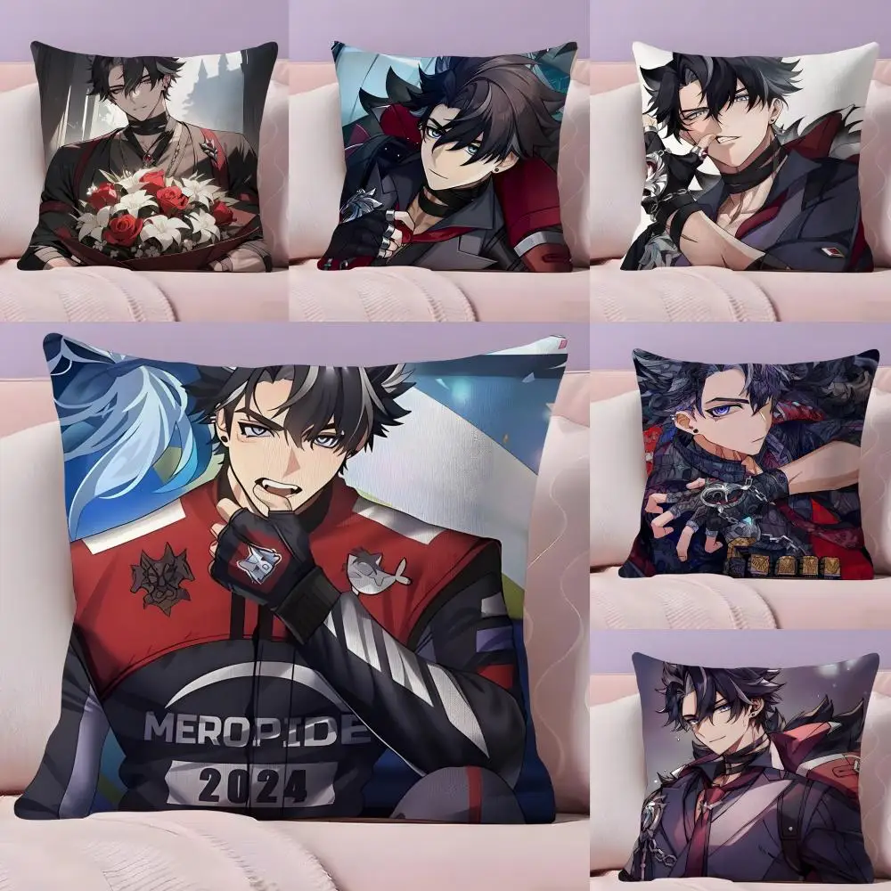 Wriothesley G-Genshin Impact Cool Man Pillow Case Silky Shor