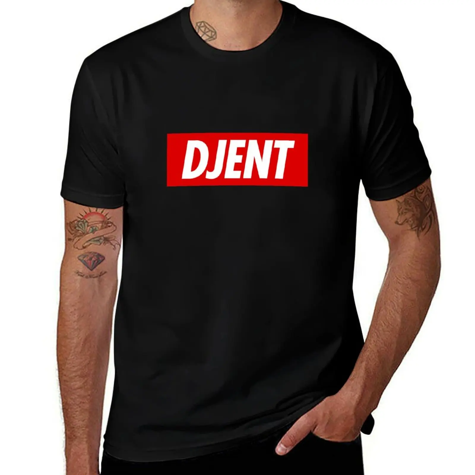 Djent Logo - Black T-Shirt Casual Streetwear Short Sleeve Tee T-Shirt