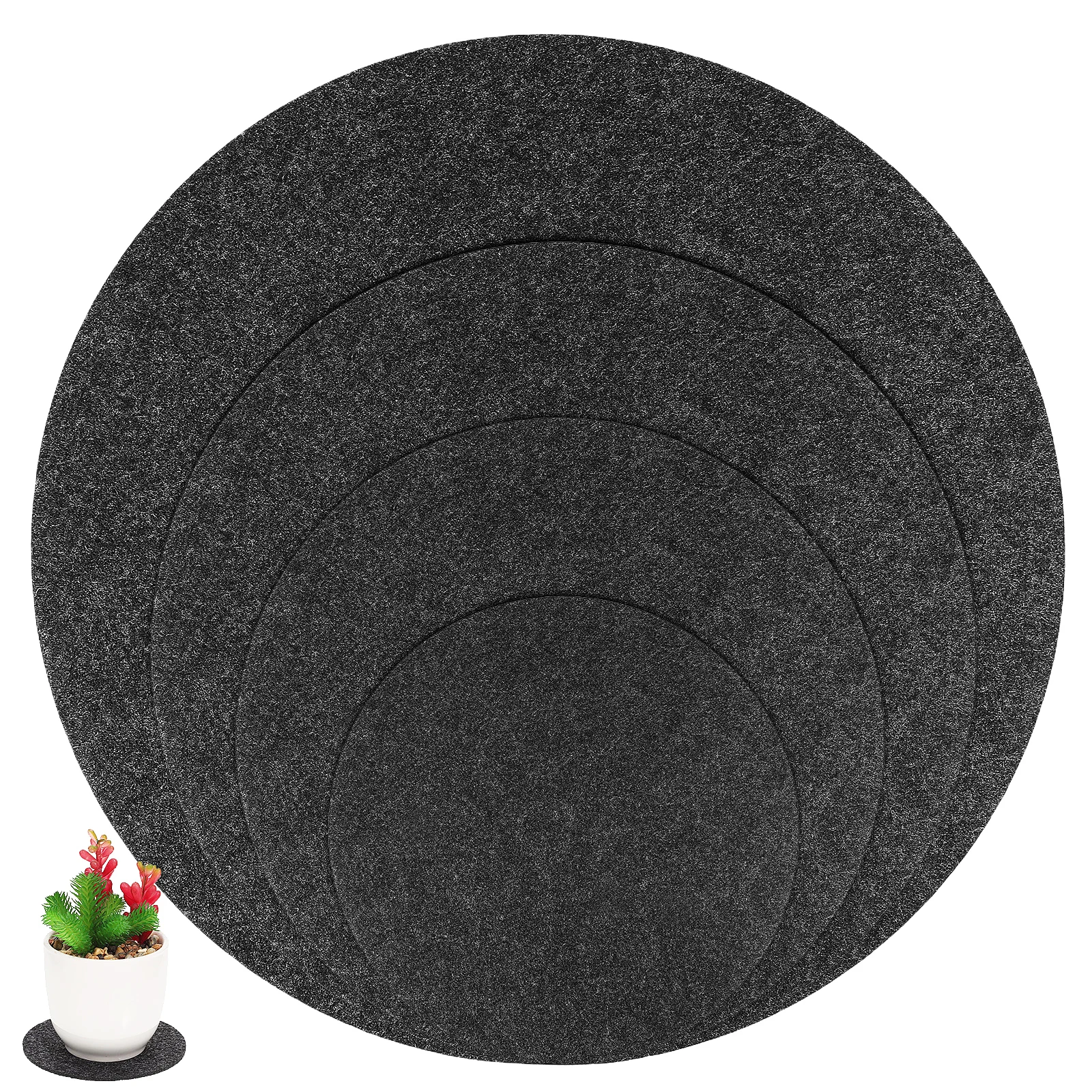 

20pcs Felt Coasters Round Absorbent Plant Liners For Indoor Plants Waterproof Floor Protector Pot Saucers Planter Bottom Mats