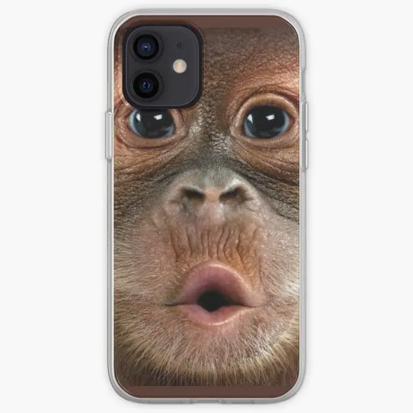 Big Face Baby Orangutan Monkey Iphone To  Phone Case Customizable for iPhone X XS XR Max 6 6S 7 8 Plus 11 12 13 14 Pro Max Mini