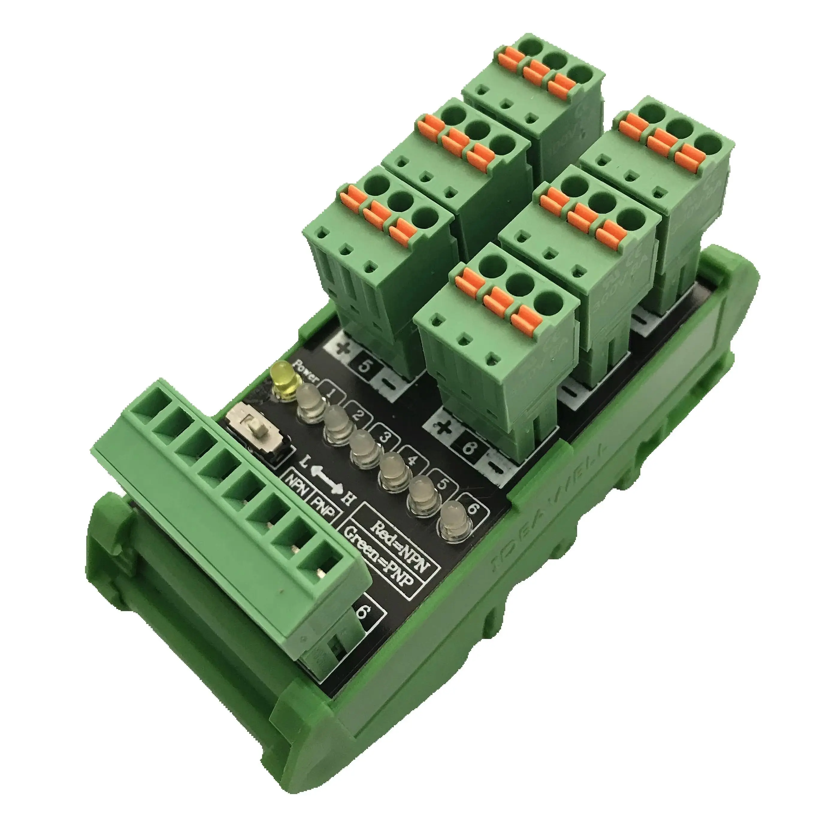 6-Way Proximity Switch Sensor Terminal Block 2-Wire 3-Wire PLC Input Module Photoelectric Transfer Board NPN / PNP