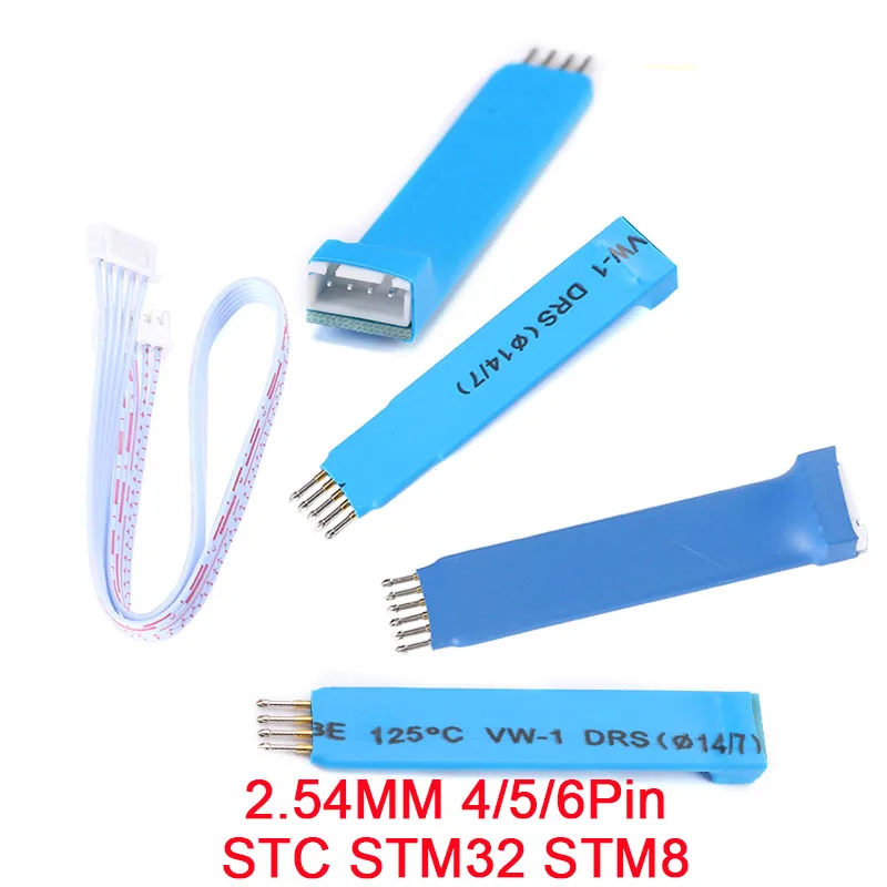 2.54mm-4P Test needle Spring needle 4 foot support STC STM32 STM8 1-chip machine burning write microcontroller programming