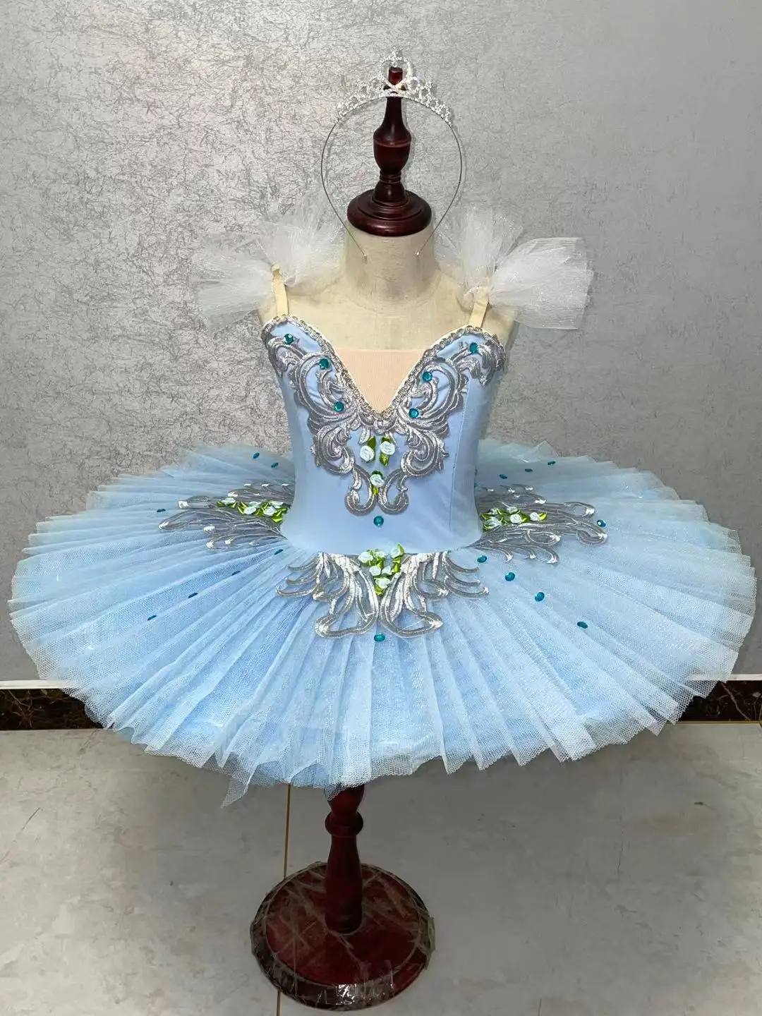 

Professional Child Performance Stage Costumes Girls Pancake Tutu Swan Lake Dance Adult Ballerina Dress Blue Bird Ballet Tutu