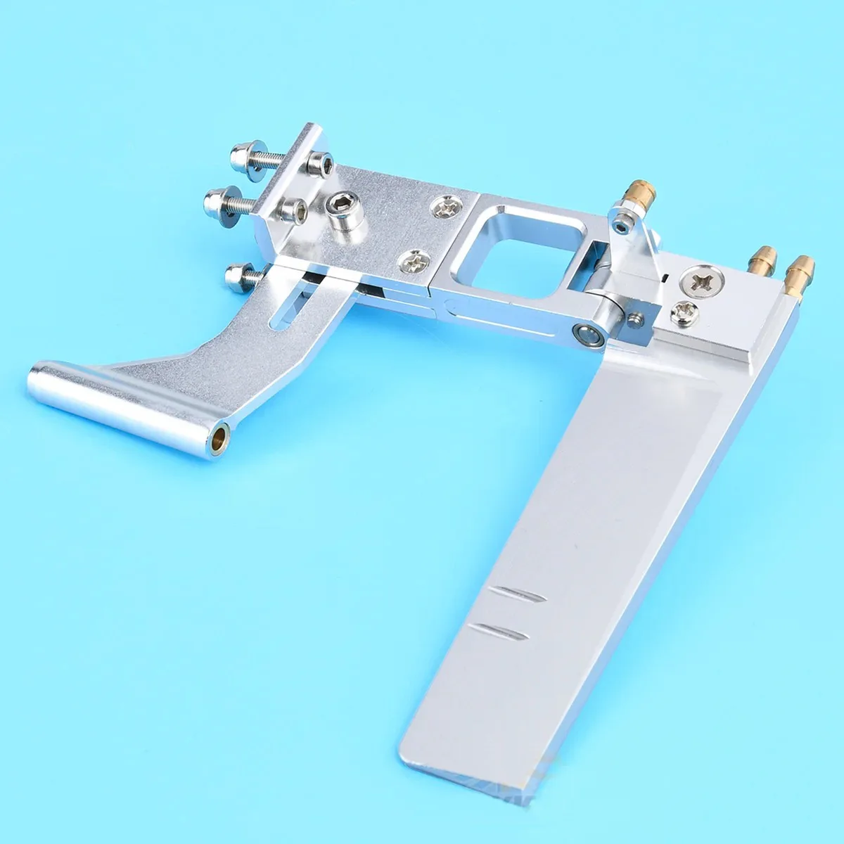 Gouvernail absorbant l'eau en aluminium, 4.0mm x 110mm, avec support d'arbre arrière de 4Mm pour pièces de bateaux à réaction RC