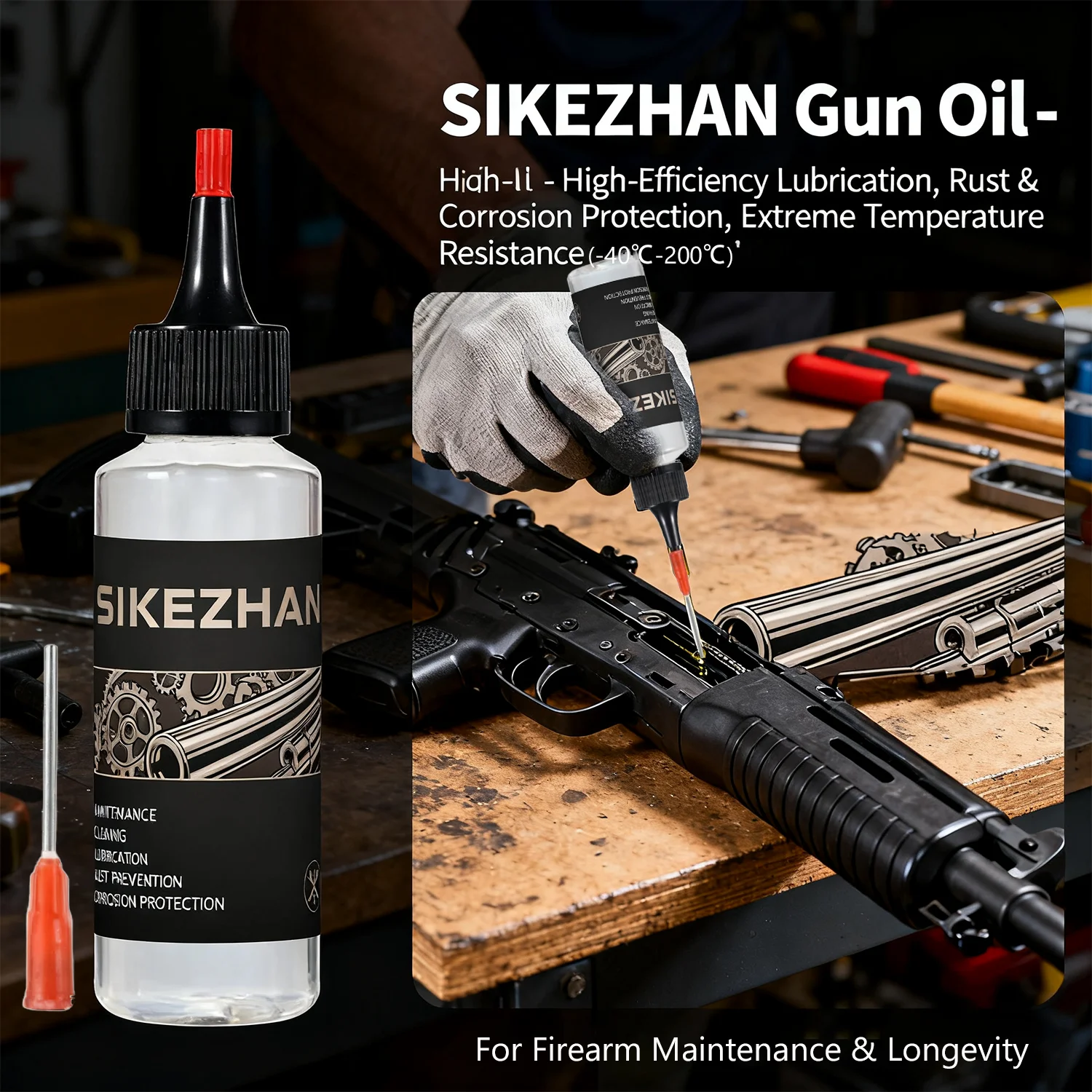 

Масло для пистолета, универсальный набор для чистки огнестрельного оружия, очиститель CLP, антикоррозийное средство для обслуживания оружия, профессиональное защитное средство, 60 мл/бутылка