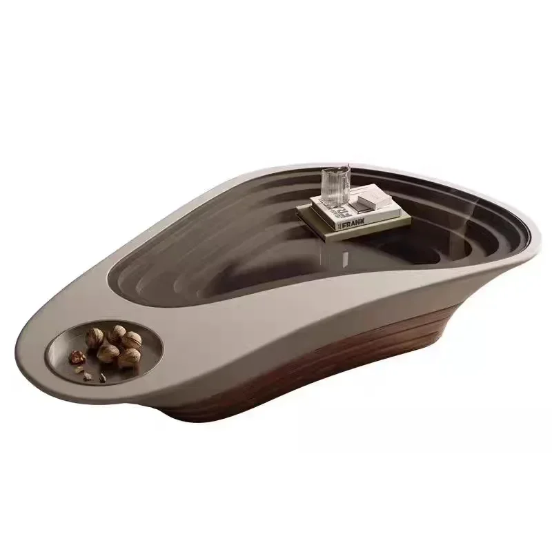 Nordic modern design, special-shaped coffee table, small living room, artistic coffee table