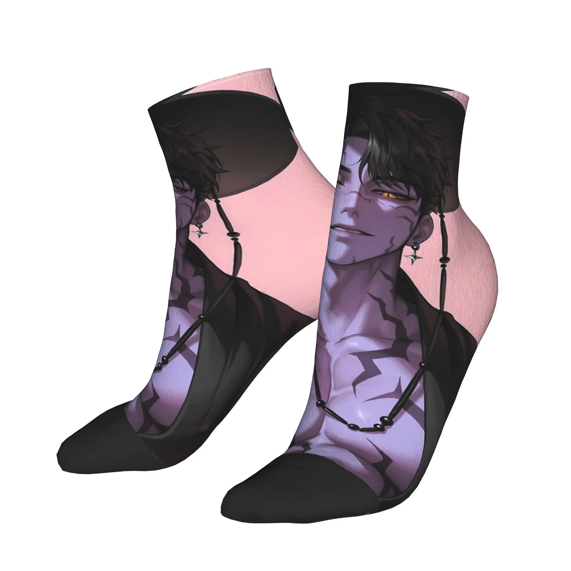 

Jinu KPop Hunters Demon Boy носки до щиколотки с татуировкой пара мягкие повседневные носки весенние нескользящие носки для бега на заказ подарок