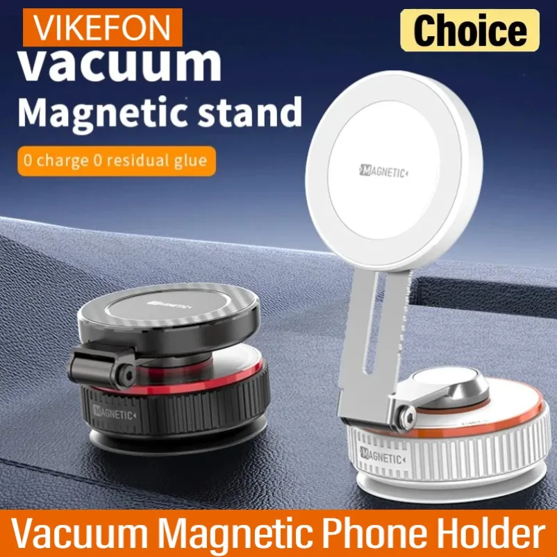 

360 ° Вращающийся автомобильный вакуумный магнитный держатель для телефона, складной автомобильный магнитный держатель для приборной панели для Magsafe iPhone 17 16 15, Samsung