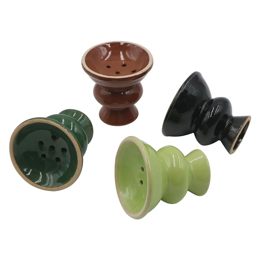 1PC Ceramic 6 Hole Hookah Tobacco Bowl Chicha Head Shisha Water Pipe Charcoal Holder Sheesha Narguile Accessories Cachimba Tools