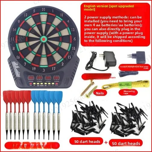 Automatic scoring electronic dart board set 18 inch soft safety dart machine scoring target adult competition dart board