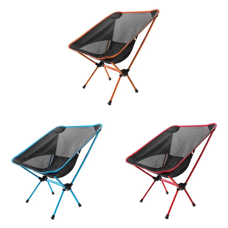 Detachable Portable Folding Moon Chair Outdoor Camping Chairs Beach Fishing Chair Ultralight Travel Hiking Picnic Seat