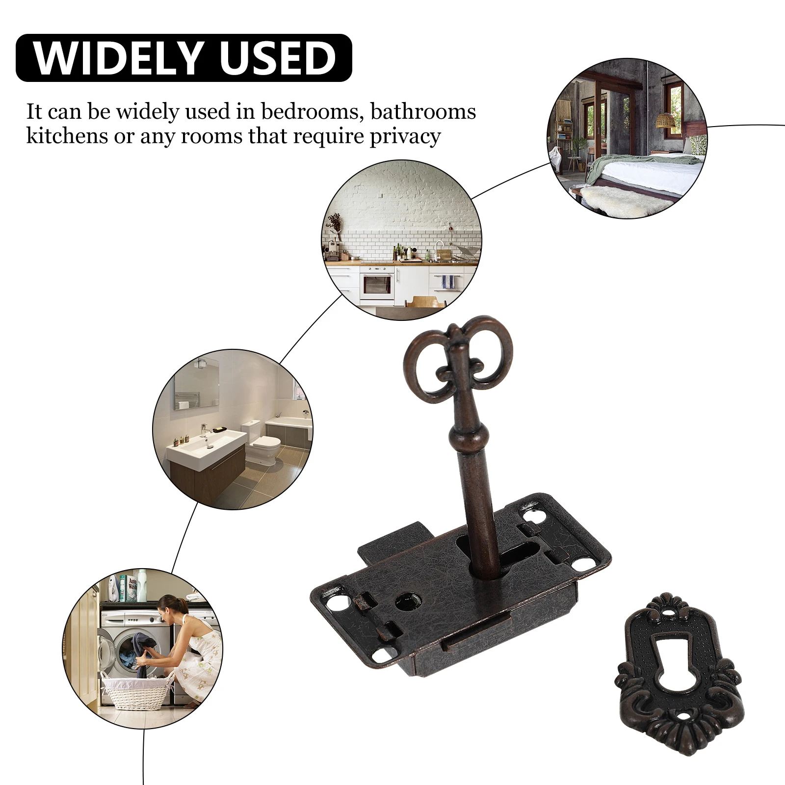 

2 Sets Cabinet Locks Red Rustic Furniture Door Latches Vintage Wooden Case Jewelry Box Latches Decor Hardware Replacement