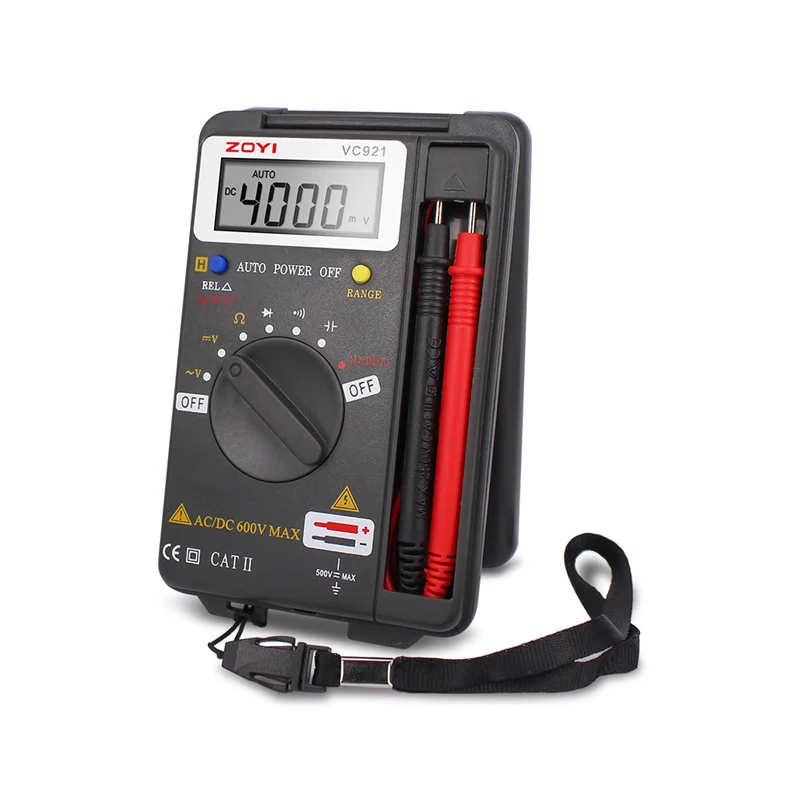 ZOYI-VC921Handheld Pocket Style Digital Multimeter VC921 Mini Capacitance Resistance Frequency Tester Voltage Meters
