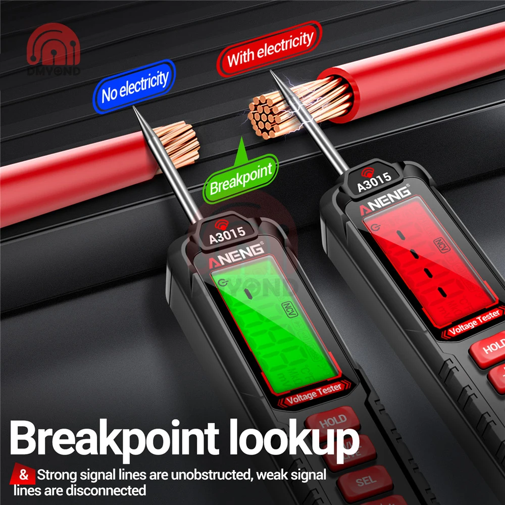 Smart Pen Multimeter 4000 Counts Digital Car AC/DC Voltage P Phase Sequence Detector Pen With Backlight Car Probe Tool Test Pen