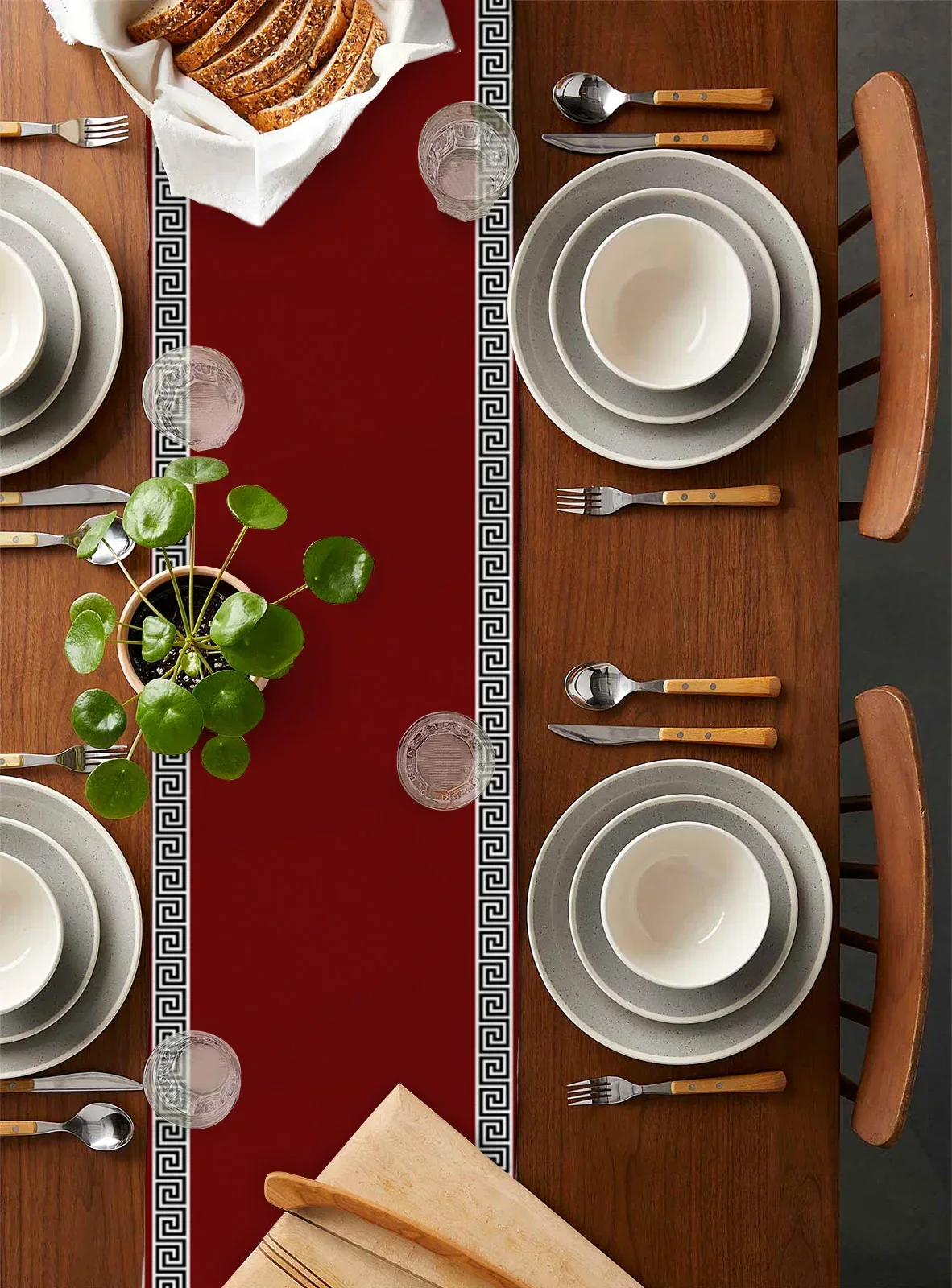 Red Simple Chinese Pattern Table Runner Decoration Home Decor Dinner Table Decoration Table Decor