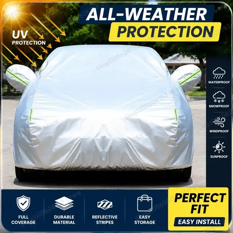 for Smart Elf #1 Car Cover Waterproof UV Sun Protection Rainproof Insulation Dust Proof Outdoor Vehicle Cover for Compact