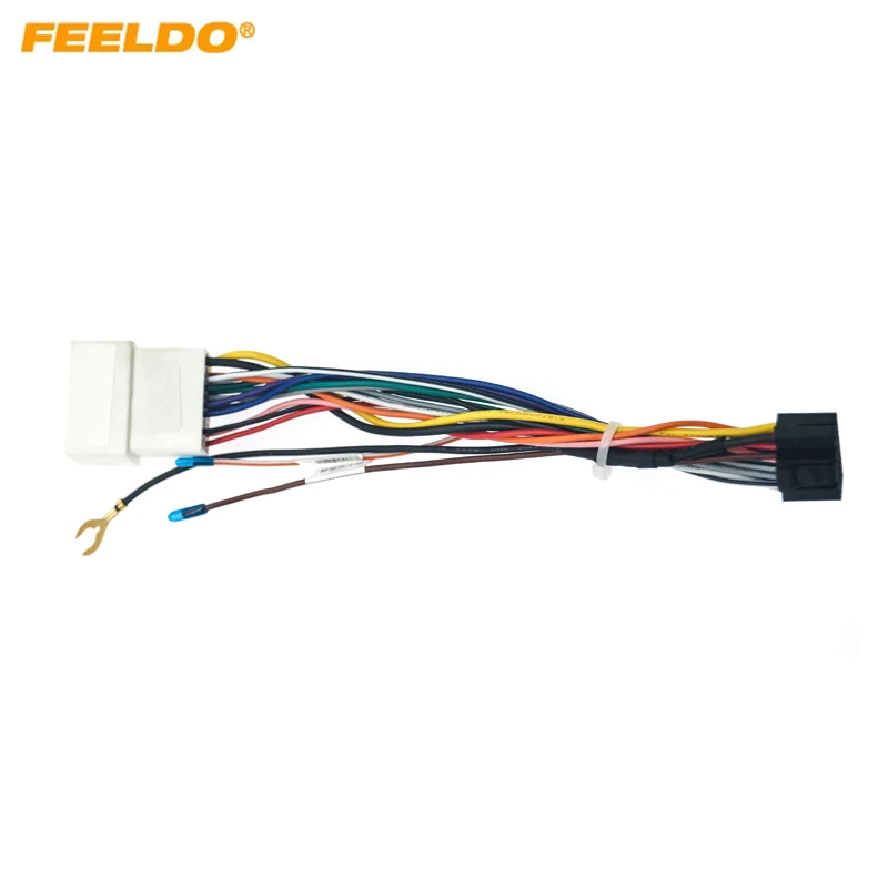 5Pcs Car Sterei Radio 16PIN Adaptor Wiring Harness For Mitsubishi Lancer-ex ASX Power Calbe Wire Head Unit Harness
