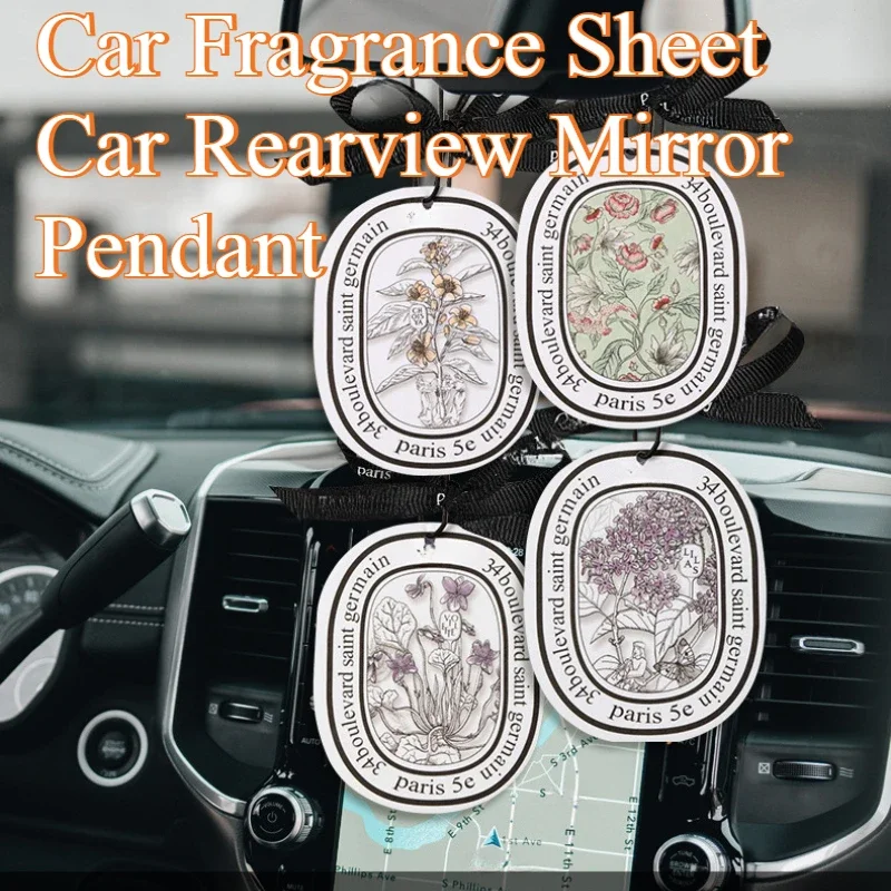 Car Fragrance Tablet Car Air Purifying Perfume Fragrance Hanging Decoration Deodorizing Fragrance Card Car Accessories Interior view 3