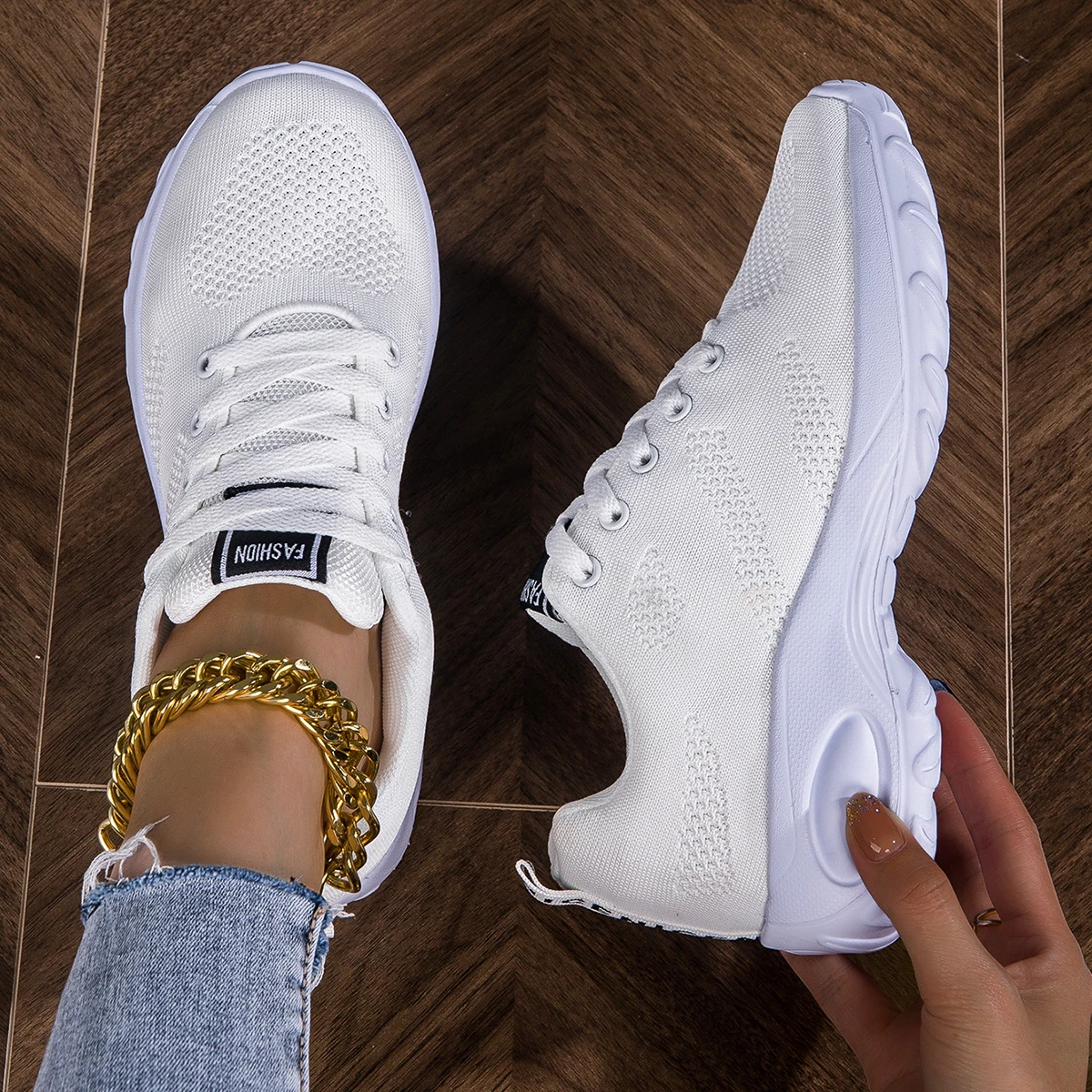 Women Sneakers Lightweight Women Sport Sneaker Breathe Casual White Shoes For Women Athletic Shoe Tennis Female Sports Shoes