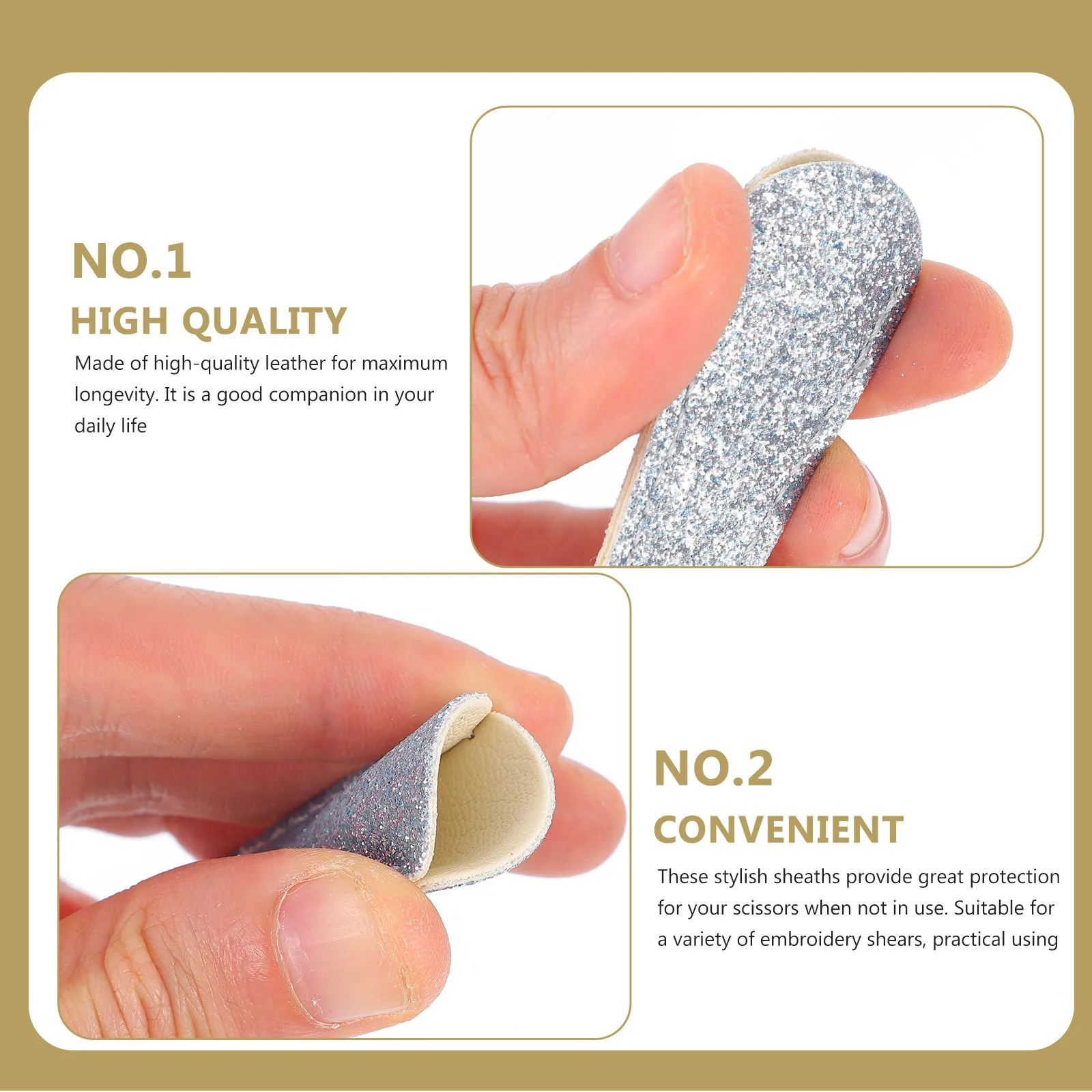 

2Pcs Scissor Covers Stylish Sheaths for Barber Shears Lightweight Portable Durable Protection for Cutting Tools