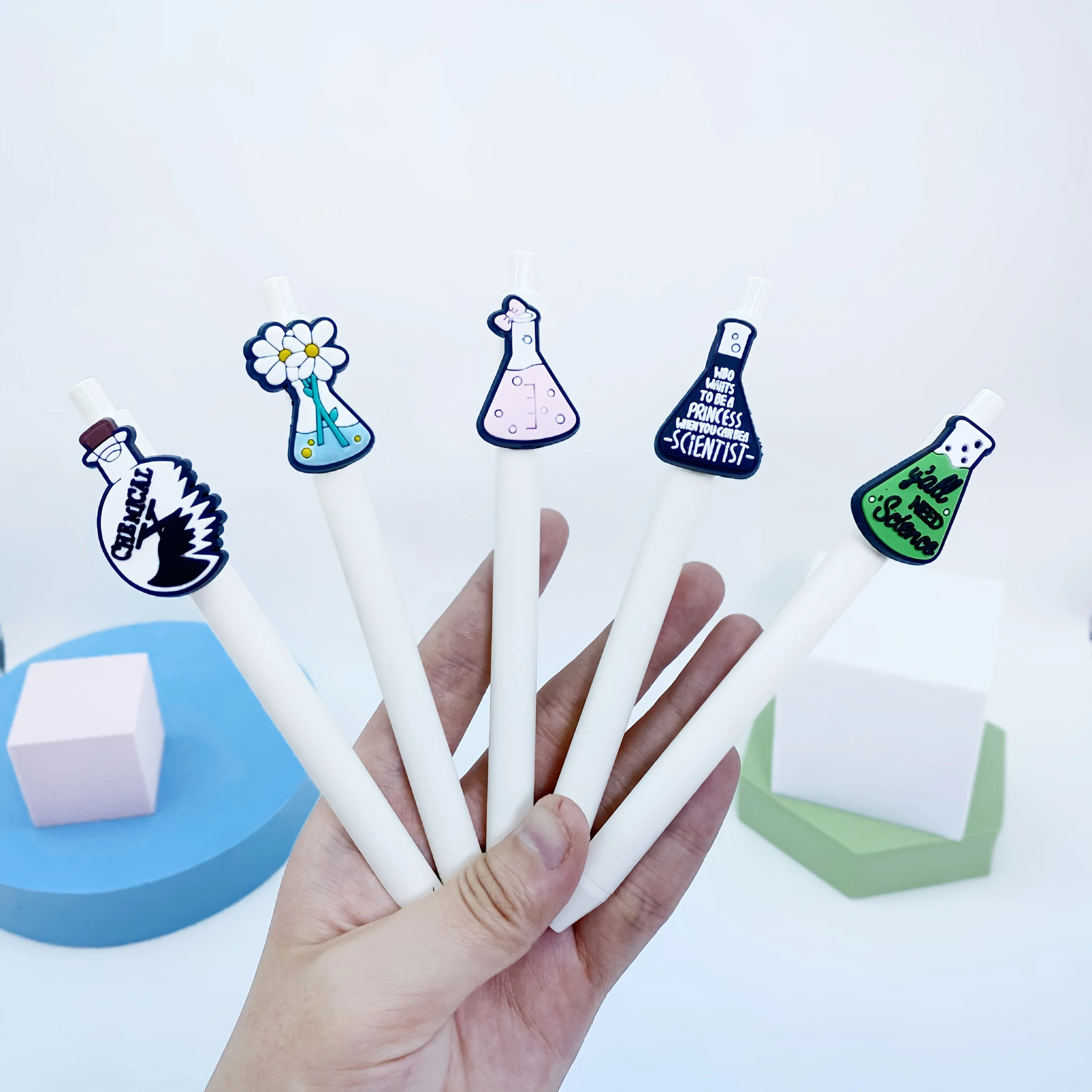 10 قطعة/20 قطعة مختبر الكيمياء زجاجة التصحيح قلم حبر جاف العودة إلى المدرسة امتحان القلم لوازم الكيمياء البلاستيكية التصحيح هلام القلم #3