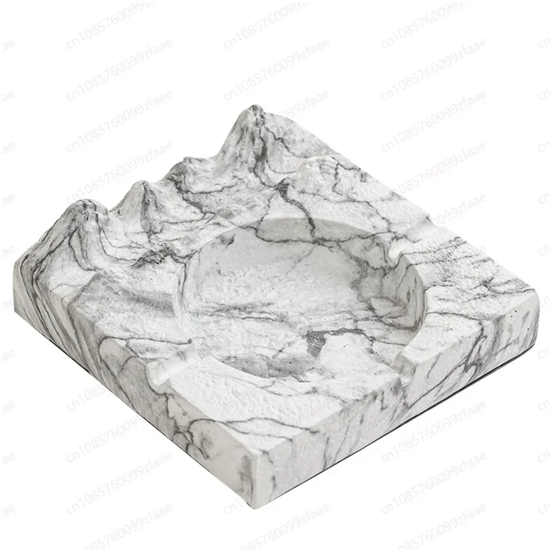 

Imitation marble ashtray European luxury home living room office mobile phone rack ornament simple and modern