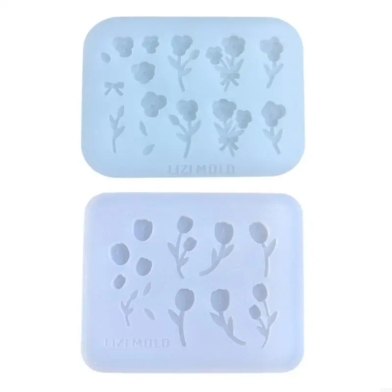 QXNB Tulip Silicone Mold Hollow Epoxy Shaker Filling Silicone Mold for Quicksand Mold