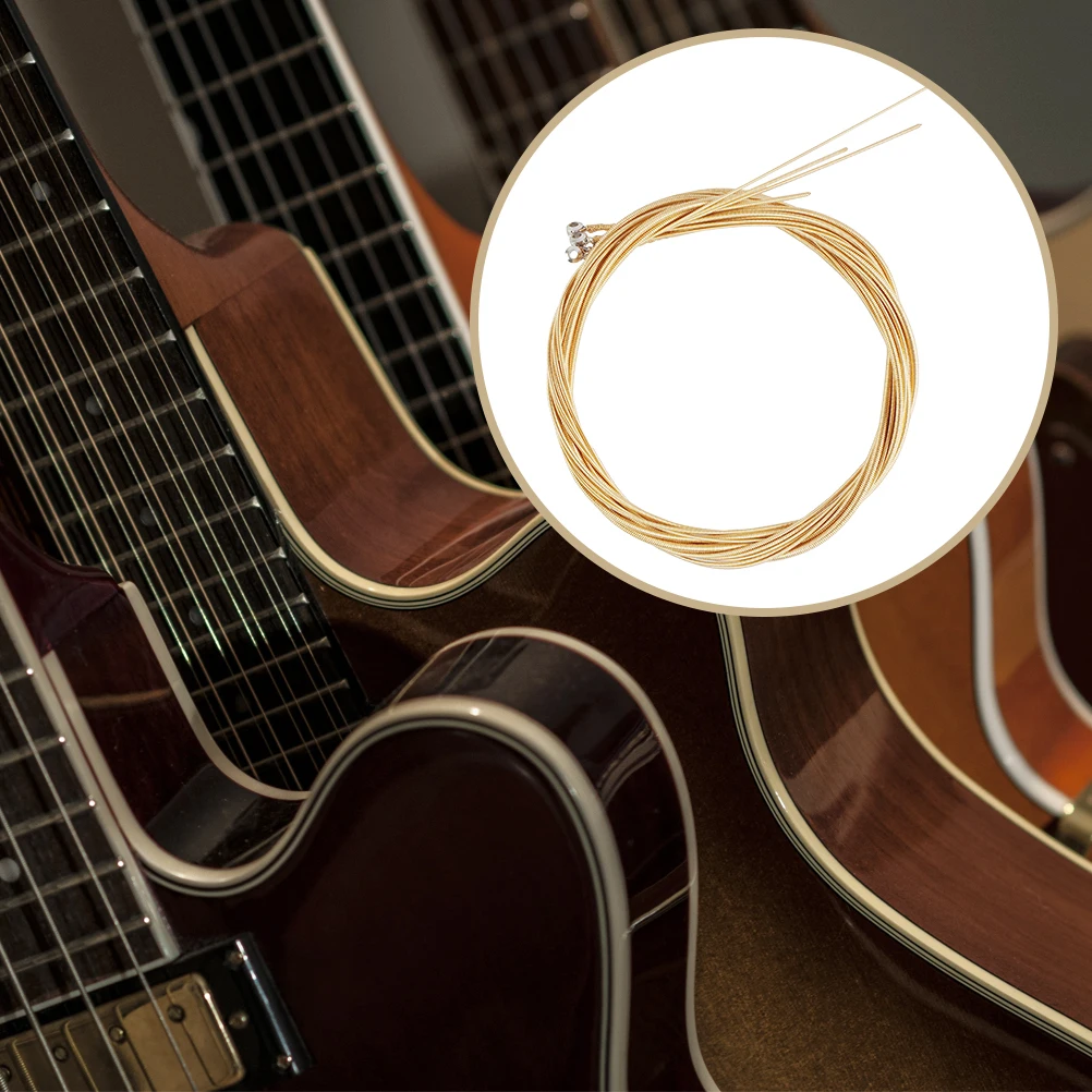 

1 set 1 Set Of Acoustic Strings Carbon Steel Brass Replacement For Bass Wood Instrument Durable String Professional Bass String