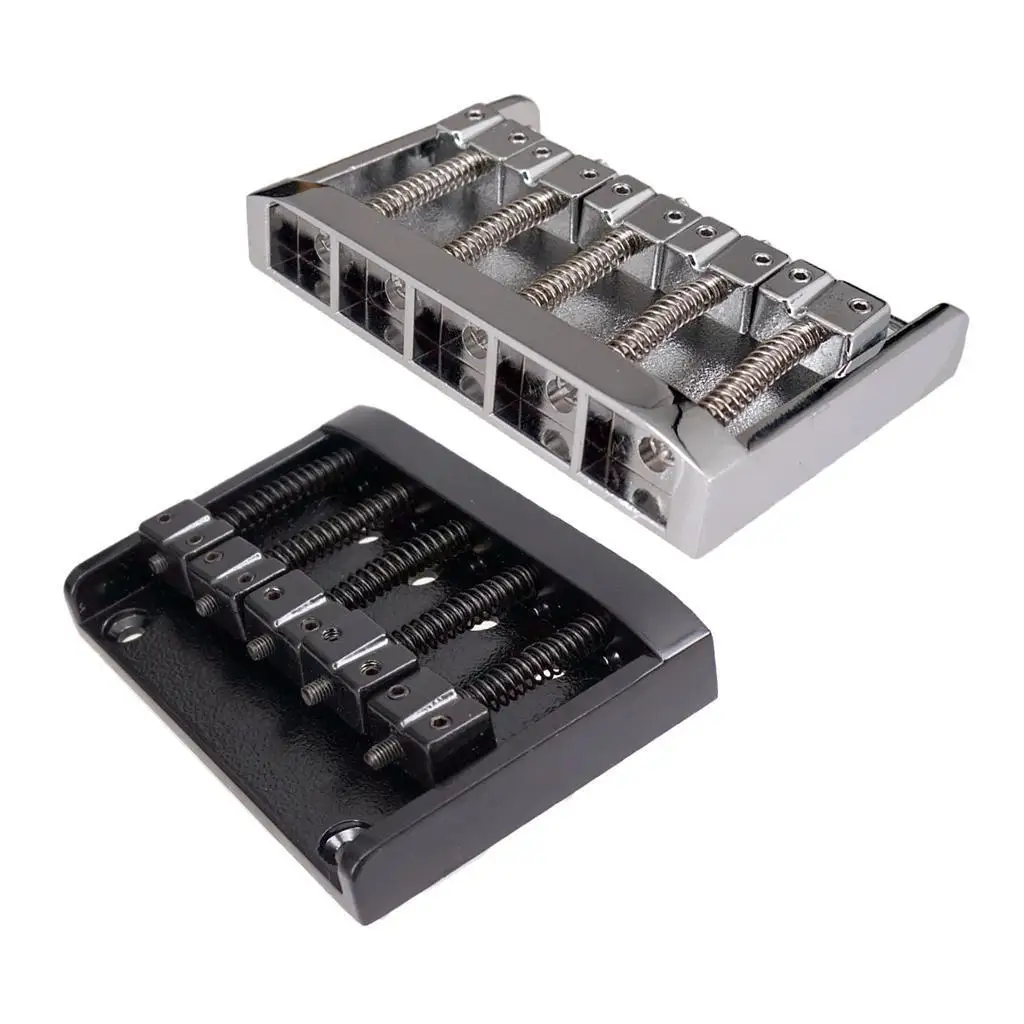 

Quick release 5 string bass bridge BLACK with 6 screws and 1