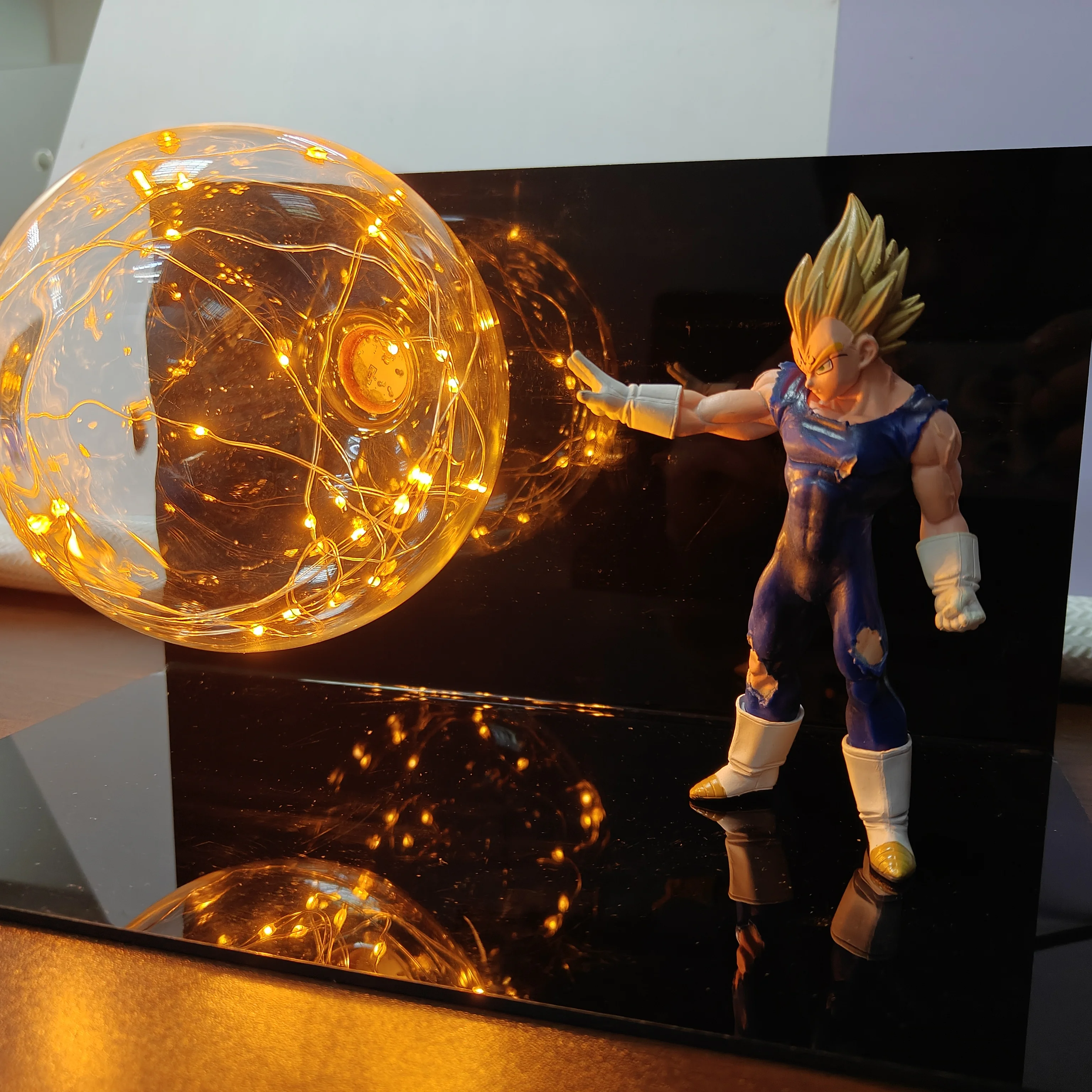 Dragon Ball Z Anime Majin Vegeta Led Bulb Lamp DIY Effect Action Figurine Toys Dragon Ball Super Vegeta PVC Model Collection view 5
