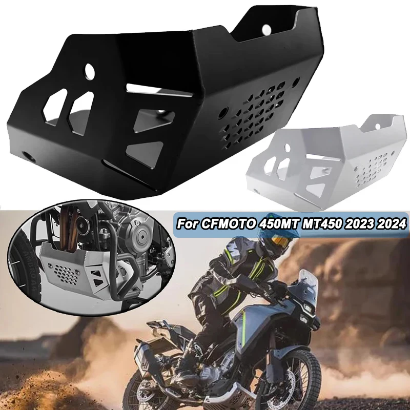 

Motorcycle Engine Under Chassis Guard Skid Plate Belly Pan Cover Bash Plate Protection Cover For CFMOTO 450MT MT450 2023 2024
