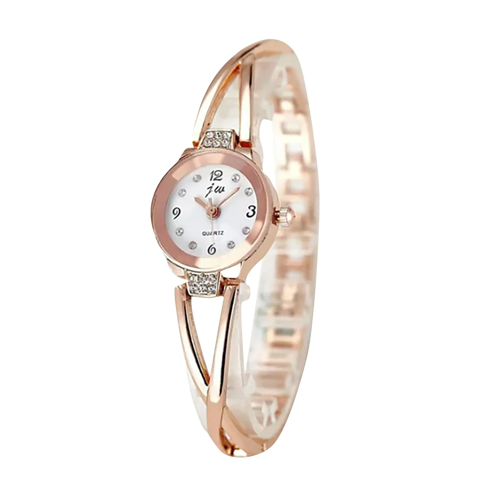 

2024 Fashion Women Heart Bracelet Watch Rose Gold Quartz Watch Wristwatch Women Dress Casual Bracelet Watches Gift Accessories