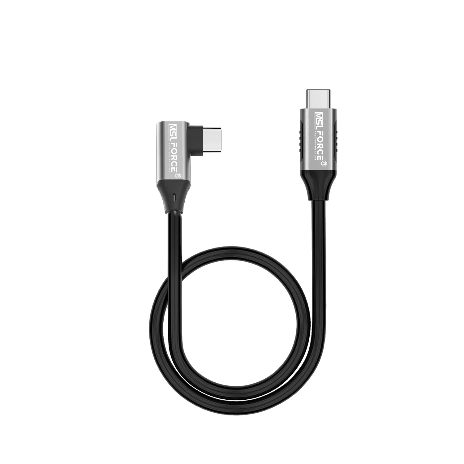 MSLFORCE USB C L-Shaped Cable 90-Degree USB-C 4K UHD Video output For Devices MacBook/iPad/iPhone 15/Galaxy/Pixel/Google/Switch