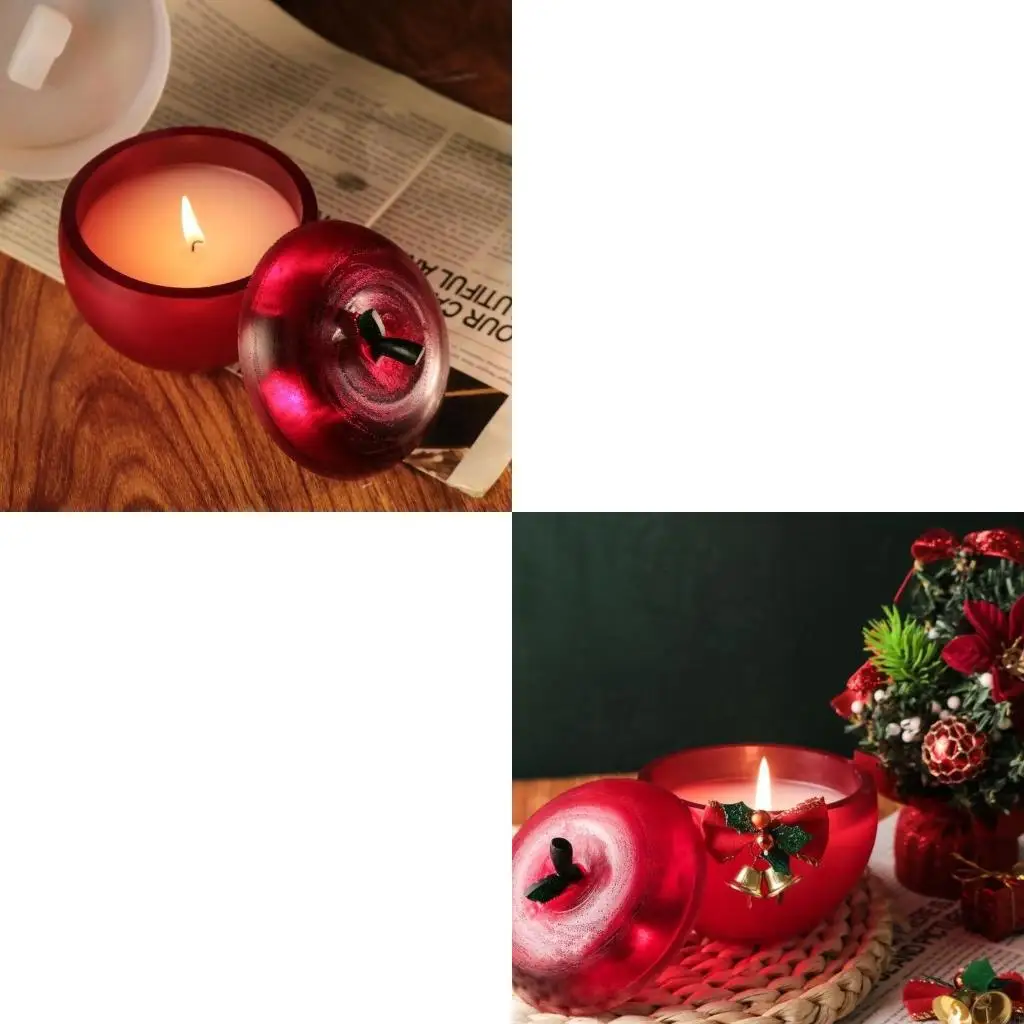 DIY Fruit Plaster Cup Scented Candle Silicone Mold Vase Storage Jar Cement Plaster Pottery Mould Christmas Gift Crafts