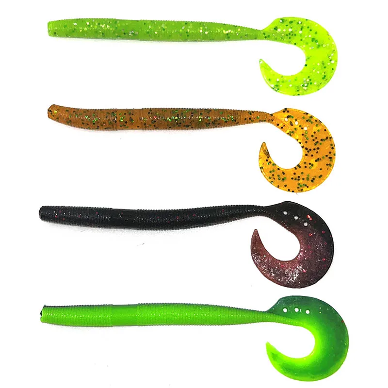 Vinilo Cola Rizada Donglejian Spaghetti Worm – Señuelo pesca spinning