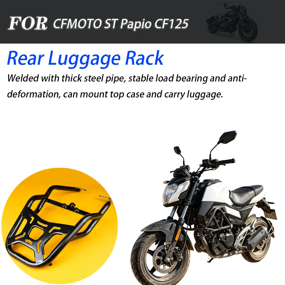 Motorcycle Rear Luggage Rack For CFMOTO ST Papio CF125 Motorbike Top Case Support Bracket Modification Accessories