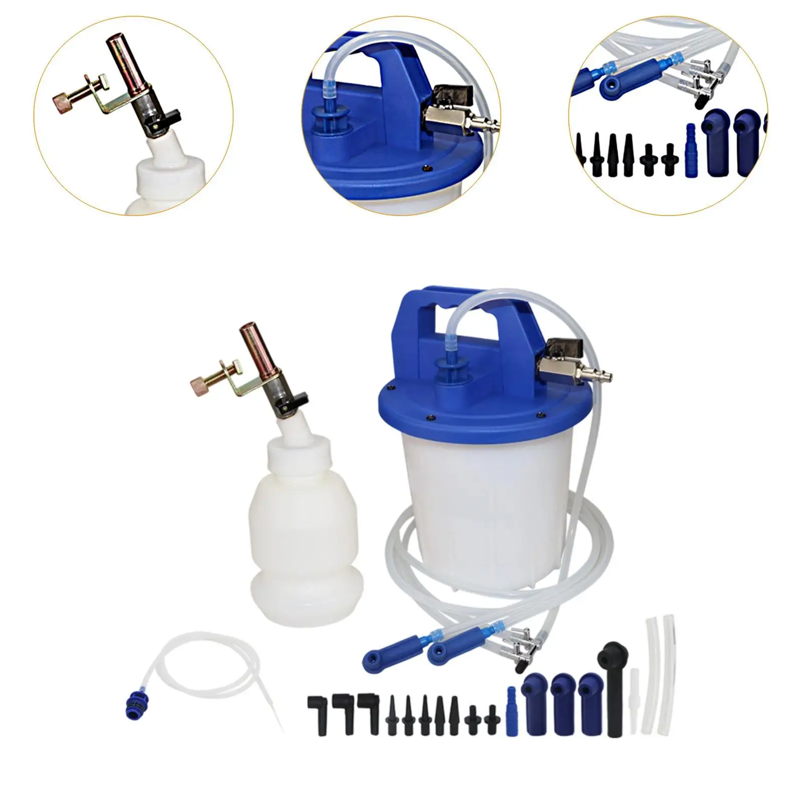 طقم نازف الفرامل الهوائية سعة 3 لتر مع 18 موصلًا لاستخلاص سائل الفرامل الفعال بكفاءة على السيارات #5