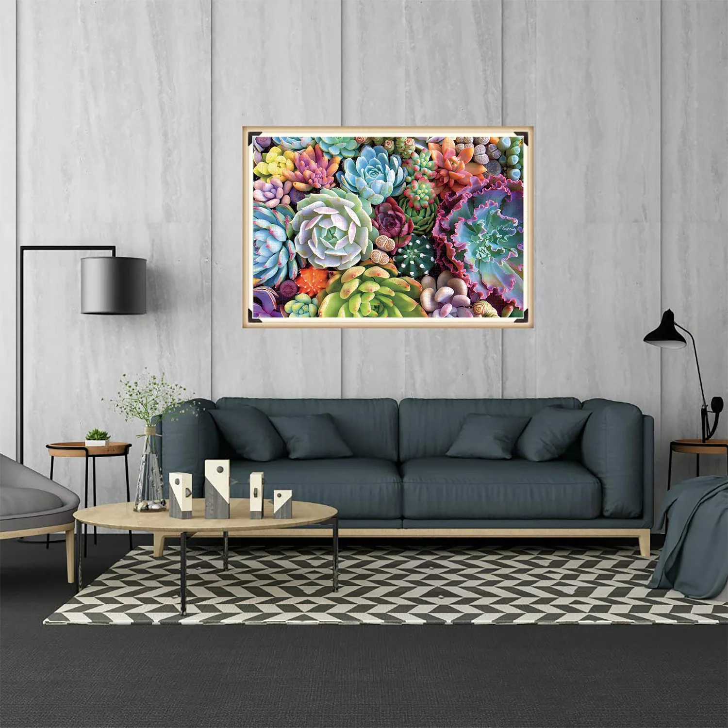 1000 Pieces Succulent Plants Jigsaw Puzzle Home Decor Adults Puzzle Games Family Fun Floor Puzzles Educational Toys for Kids