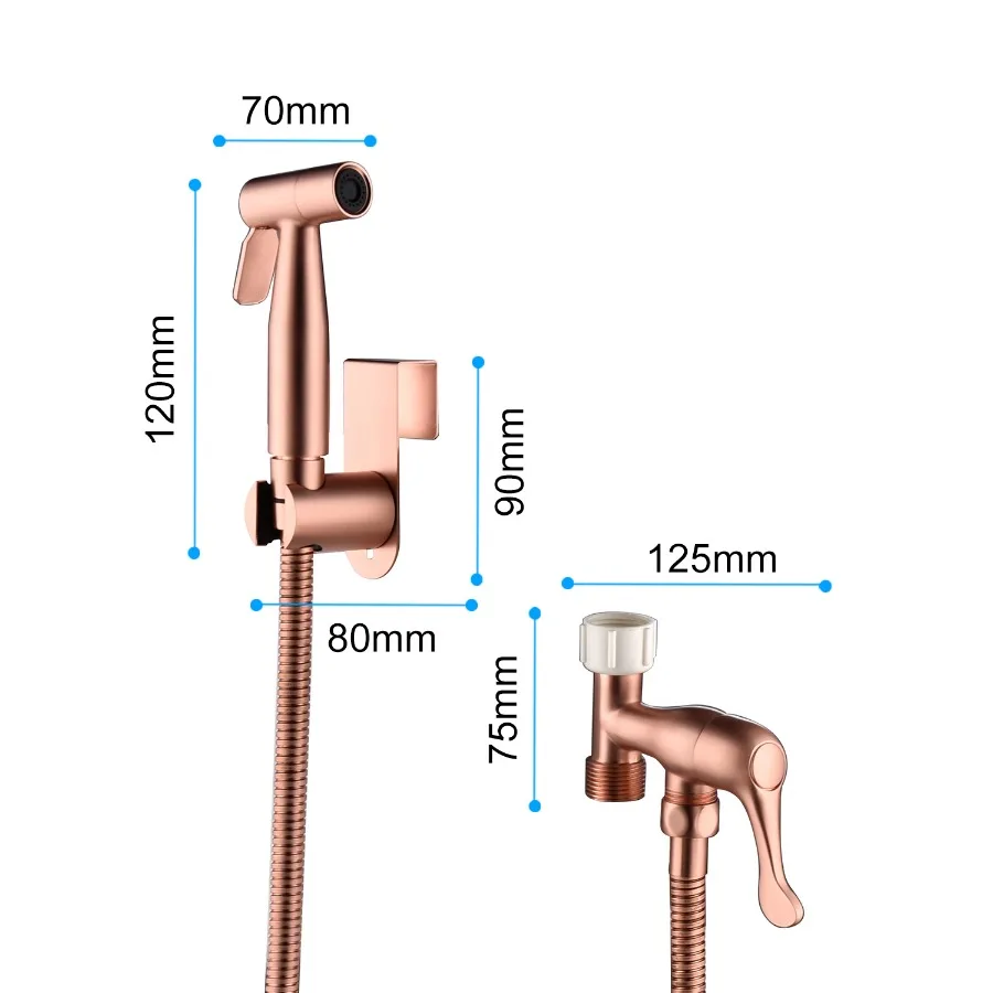 

Bidet Sprayer for Toilet, Handheld Cloth Sprayer, Bathroom Sprayer Kit Spray Attachment with Hose, Stainless Steel Easy Install