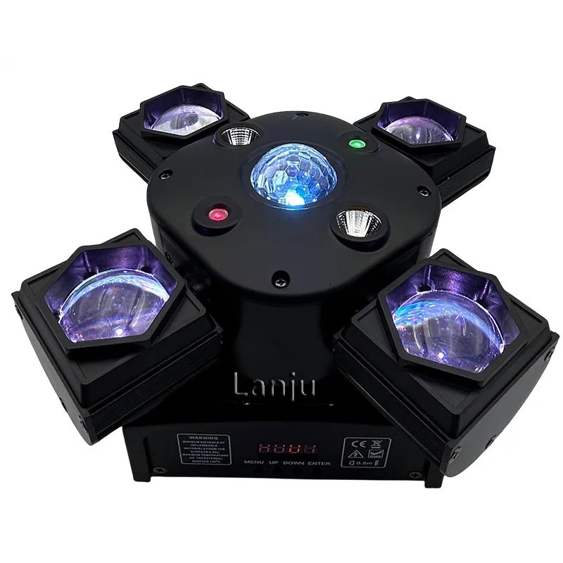 Projecteur de Lumière à Tête Mobile, Mini Faisceau Laser Stroboscopique, 4 en 1, Boule Magique RGBW, pour DJ Chang, ixde Mariage, Scène DMX