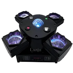 New LED Moving Head Light Mini Beam Laser Strobe Pattern 4in1 RGBW Magic Ball Projection DJ Disco Wedding Party DMX Stage Lights